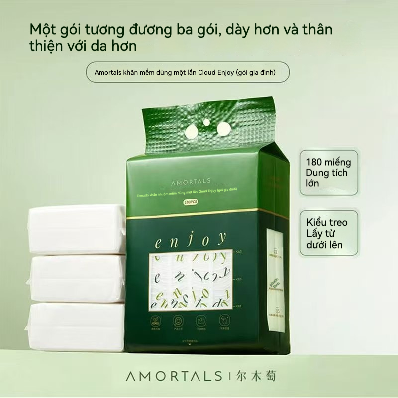 1bafb99309c44e088242b3e5018744a2 Khăn rửa mặt dạng treo Amortals dung tích lớn gói gia đình - Ảnh 1
