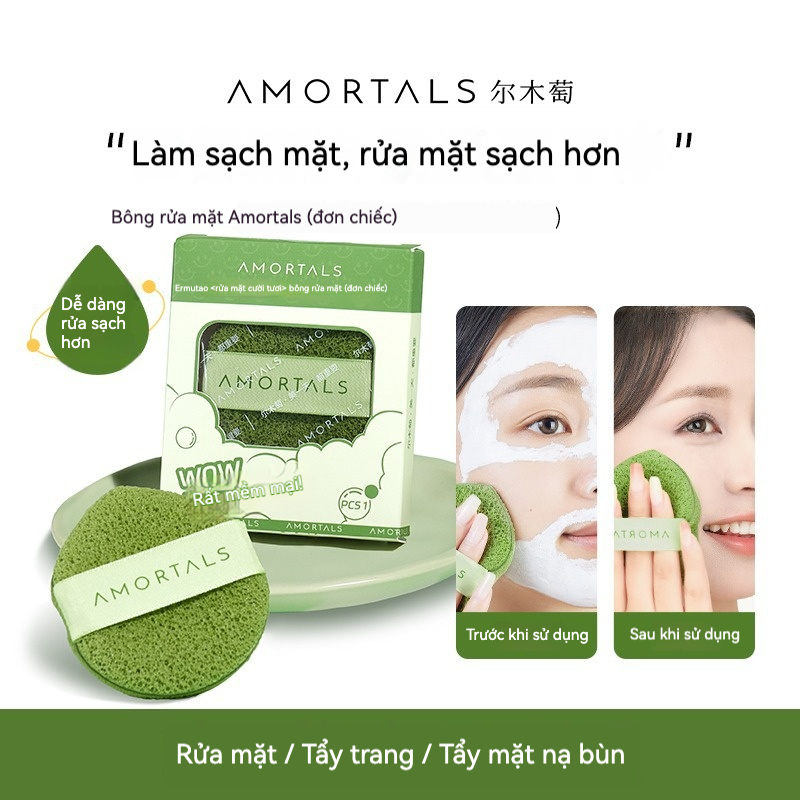 1c63bdfa93e74eaa9934b3e60000f0a8 Mút rửa mặt tẩy trang làm sạch mặt nạ bùn AMORTALS - Ảnh 1