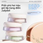 Phấn phủ hai màu Judydoll màu cam hai màu phấn lỏng kiểm soát dầu và trang điểm cố định, mềm mại và sáng bóng, da vàng, phấn mờ nhẹ và di động