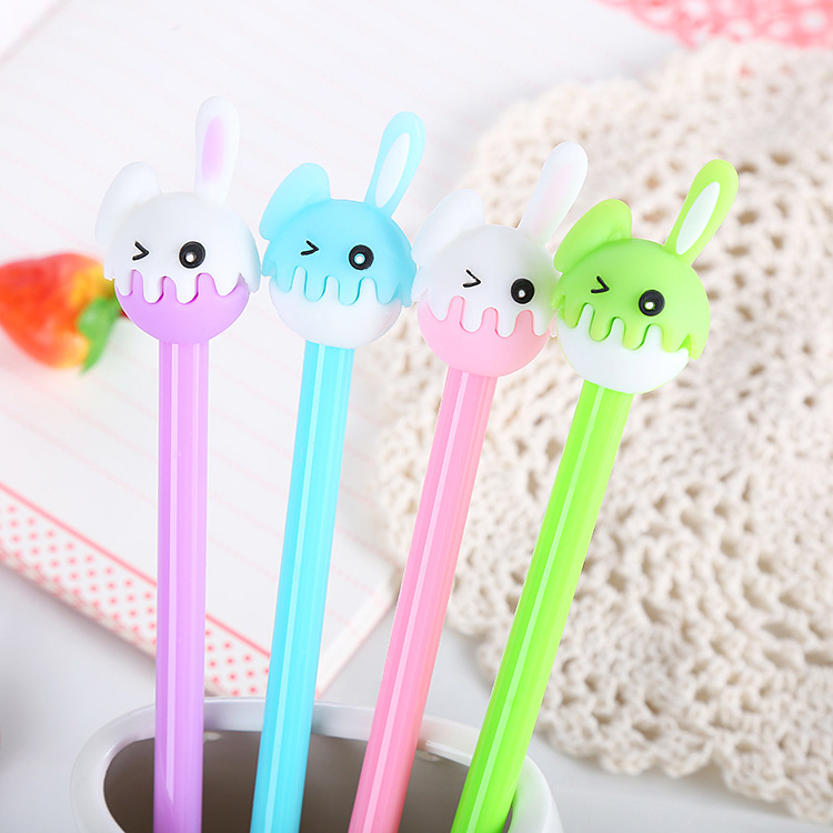 22432079165_708632043 Bút Gel thỏ kem sáng tạo bút sinh viên dễ thương văn phòng hoạt hình văn phòng phẩm đồ dùng học tập bút ký gốc nước bán buôn - Ảnh 1