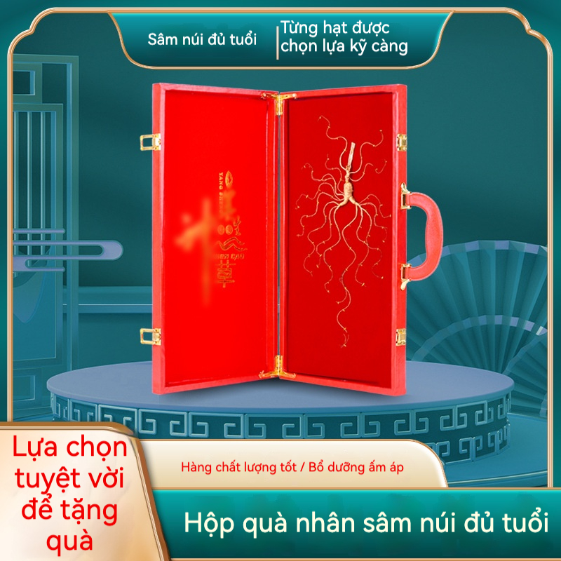 284a6dede6954473bc11b3de0173c8d7 Đặc sản Đông Bắc Nhà Máy nhân sâm rừng Trường Bạch bán buôn Nhân Sâm Hoang Dã Nhân Sâm rừng Cát Lâm đủ tuổi Sâm già 45 hộp da - Ảnh 1