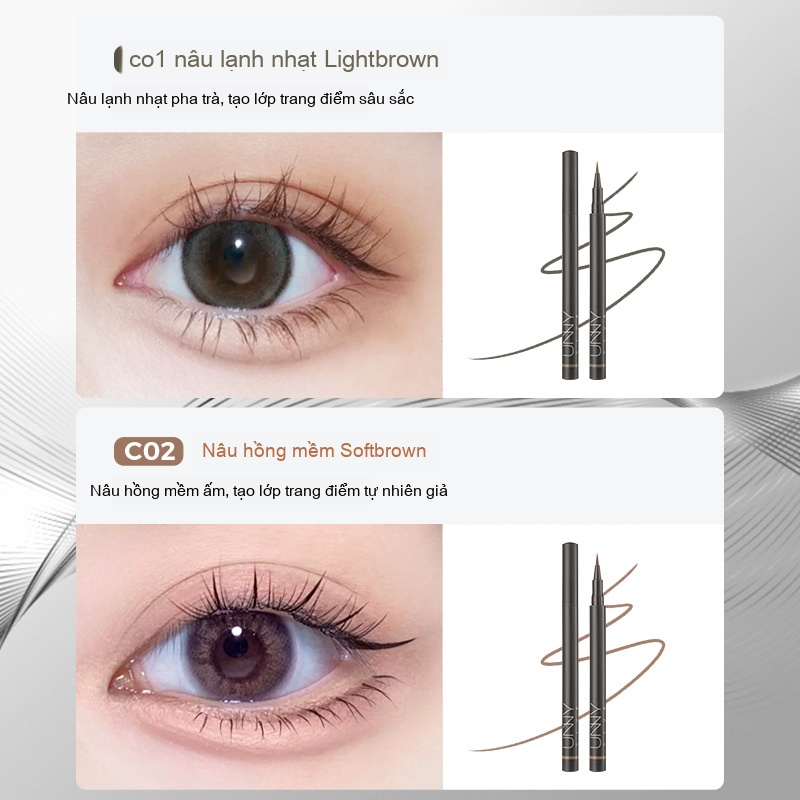 2e7ad7aafcd244e9b971b3df01585708 Bút kẻ bọng mắt cao cấp làm sáng hai đầu Bút kẻ mắt bóng cao cấp UNNY Youyi kẻ viền mí mắt mịn và mịn - Ảnh 1