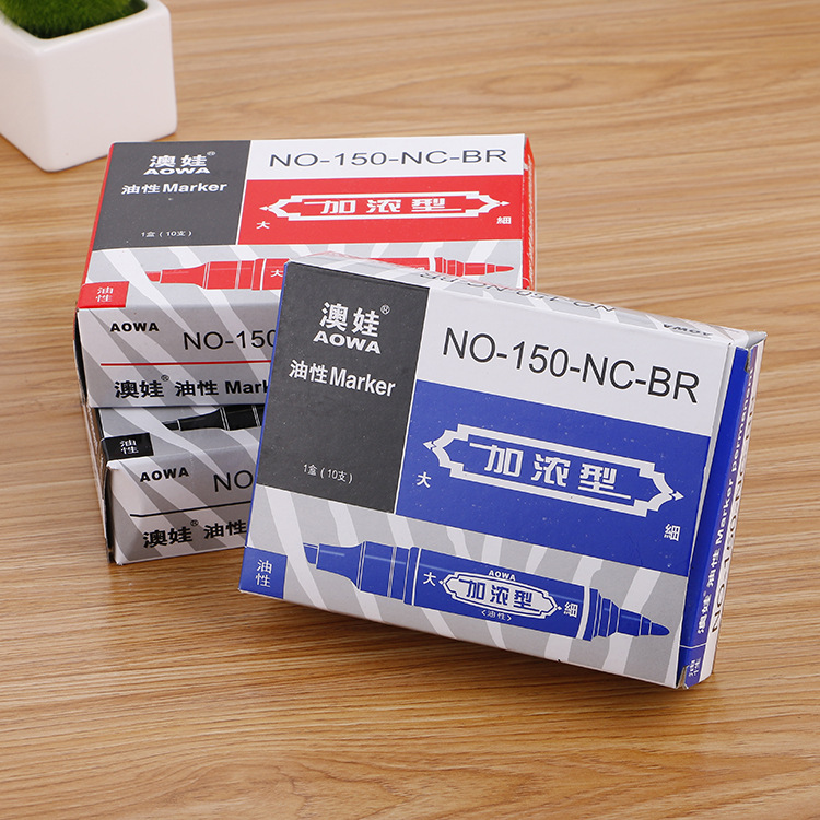 4362322084_708632043 Cung cấp Bút Đánh Dấu dầu hai đầu 150 lớn nhỏ Bút Đánh Dấu đầu tròn đôi bút quảng cáo bút hậu cần đầu lớn - Ảnh 1