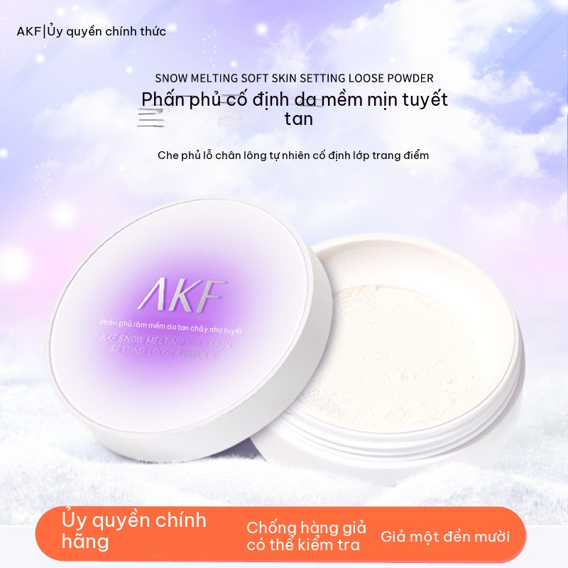 60d34dab7b184a3a88ddb3df000be28b Phấn phủ kiềm dầu AKF mẫu mới tuyết tan làm mềm da trang điểm phấn phủ phấn phủ phấn đóng băng trang điểm không khí trang điểm khóa trang điểm nữ sinh - Ảnh 1