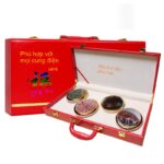 Hộp quà tứ bảo  cao cấp Cát Lâm Trường Bạch Trường Bạch, nhân sâm, nấm linh chi, Nhung hươu, nhân sâm rừng đầu năm, mẫu cao cấp