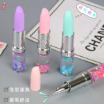 Cảm giác sáng tạo văn phòng phẩm hot trên mạng Son Môi Trái Tim Thiếu Nữ Bút gel bút nước học sinh đáng yêu bút cát trôi gió Instagram