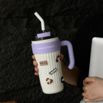 Cốc cà phê giữ nhiệt 316 Dopamine Cốc Cốc Cốc Cốc Cốc Cốc ống hút dung tích lớn có giá trị cao cho nữ văn phòng