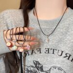 Vòng cổ cầu vồng hoa nhiều màu Dopamine cho nữ ngọt ngào mát mẻ Hot Girl phong cách thích hợp dây chuyền xương đòn khí chất Phụ Kiện Vòng cổ dễ phối