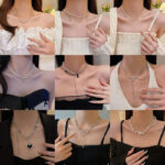 Hàn Quốc mẫu mới Instagram hợp thời trang Vòng cổ ngọc trai thép titan bán buôn Dây chuyền Áo len dài Phong Cách Hot Girl Vòng cổ cao cấp dễ phối đồ