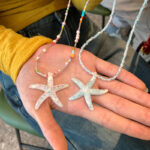 Dây chuyền mặt dây chuyền sao biển acrylic phong cách nghỉ dưỡng bên bờ biển, thời trang, dễ phối, cá tính, tươi mới, chuỗi hạt nhiều màu dành cho xương đòn.