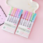 Bút ren sổ tay 6 Màu Sáng Tạo bút dạ lượn sóng Bút kẻ đường nét Tự làm Bút Đánh Dấu học sinh