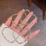 Hoa tai hình trái tim vòng tròn lớn phóng đại đơn giản kiểu Âu Mỹ kim bạc S925 hoa tai cá tính thiết kế cao cấp siêu lấp lánh tinh tế