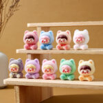 Đồ trang trí mini để bàn cảm giác cao cấp cho búp bê hình con mèo dễ thương đáng yêu