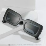 Kính định hình lõm Gọng hình chữ thập Âu Mỹ mới xuyên biên giới, Kính râm Nữ chụp ảnh đường phố, kính râm mặt to, phát hành trực tiếp