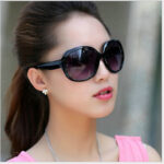 Kính râm Nữ gọng lớn phong cách Hàn Quốc mới Kính râm nam chống tia cực tím Kính râm gương mặt lớn Bán buôn kính lái xe