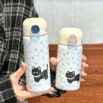 Cốc giữ nhiệt ống hút cốc nhỏ cầm tay giá trị cao cho nữ mẫu mới 2024 Cốc uống nước trực tiếp cho học sinh cốc mèo con dễ thương