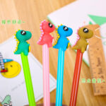 Văn phòng phẩm sáng tạo Khủng Long Đầu Silicone Bút Gel Dễ thương Hoạt hình Học tập Văn phòng Nước Bút ký Nhà Máy Bán hàng trực tiếp