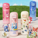 Cốc giữ nhiệt trẻ em Disney cốc nước ống hút cấp thực phẩm bé gái 316 bình nước kiểu mới cho học sinh tiểu học đi học