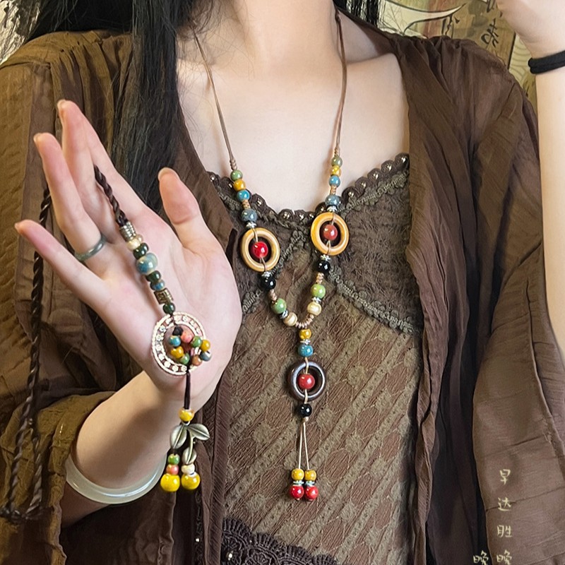 O1CN01AZnGAR2KtjEUYEqZm_2580729615-0-cib Vòng Cổ Gốm sứ dáng dài phong cách Trung Quốc mới cổ điển phong cách Trung Quốc Dây chuyền Áo len dễ phối cá tính phong cách dân tộc cổ điển cho nữ dây chuyền xương đòn sành điệu - Ảnh 1