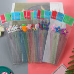 Sáng tạo 3D ba chiều hoạt hình đầu mềm đánh dấu thước kẻ tỷ lệ văn phòng phẩm học sinh Dễ thương thước kẻ hình đặc biệt bằng nhựa trong suốt