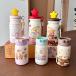 Cốc giữ nhiệt ngôi sao dành cho nữ sinh giá trị cao Cốc ống hút mẫu mới 2026 học sinh nhỏ gọn đi chơi cốc nước xách tay Quà Tặng