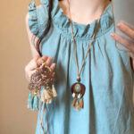 波西米亚民族风长款流苏项链女新中式复古挂脖卫衣链小众设计配饰