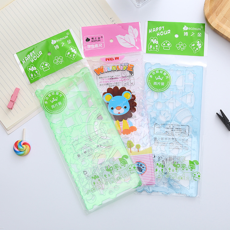 O1CN01Boc5IH291G3Ei74P8_2838378007-0-cib Thước vẽ Bộ thước vẽ mẫu đồ họa học tập thước bảng vẽ đa dạng cho học sinh trẻ em thước vạn hoa THƯỚC VẼ thước - Ảnh 1