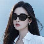 Kính râm Mắt mèo mới xuyên biên giới, kính rung cảm nắng nữ cao cấp, chống nắng nữ, chống tia cực tím, lái xe