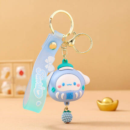 Mặt Dây chuyền móc khóa hoạt hình Sanrio Bodhidharma may mắn quà tặng sáng tạo túi học sinh mặt dây chuyền túi hàng nhỏ gian hàng - Mặt Dây chuyền Sanrio Dharma [màu xanh lam]