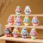 Đổ xô y tá khóc em bé dễ thương búp bê tự làm Móc Khóa Mặt dây chuyền để bàn đồ trang trí nhỏ hợp thời trang chơi phụ kiện hộp mù bán buôn