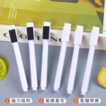 Bút phấn lỏng màu trắng có đầu chổi với bút bảng đen từ tính có thể lau không bụi Bút đèn LED Bút Đánh Dấu gốc nước