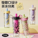 Cốc nước ống hút cốc có giá trị cao cho bé gái cốc nhựa tách trà mùa hè cốc dung tích lớn dễ thương cầm tay