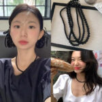 Vòng cổ ngọc trai màu đen cùng kiểu dáng với blogger Hàn Quốc fever, Vòng Cổ Nữ cao cấp sang trọng nhẹ nhàng, Vòng Cổ nổi tiếng trên mạng