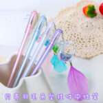 Mặt Dây chuyền mặt trăng trung thu đính sequin sáng tạo bút gel bút mặt dây chuyền trái tim cô gái nổi tiếng trên mạng bút chữ ký nước văn phòng học sinh