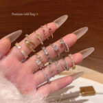 Nhẫn Nhẫn đơn vị Zircon tinh tế phong cách Hàn Quốc Nhẫn Ngón Tay Ăn kiêng có thể điều chỉnh hở cho nữ nhẫn ngón tay thiết kế cá tính sang trọng nhẹ nhàng