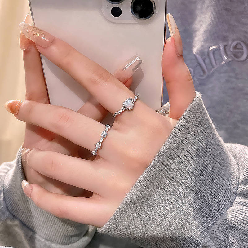 O1CN01IyHNl62Ktj1kYzyXh_2580729615-0-cib Nhẫn tình yêu hoa cùng kiểu hot trên mạng Bộ hai chiếc nhẫn có thể điều chỉnh hở dễ phối đơn giản cảm giác thiết kế thích hợp cho nữ - Ảnh 1