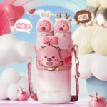 Cốc giữ nhiệt Loppy Bình nước inox 316 giá trị cao cho nữ sinh Cốc ống hút chuyên dùng cho học sinh ĐI HỌC