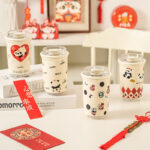 Cốc Giữ Nhiệt Hoạt Hình Gấu Trúc 316 bằng thép không gỉ có giá trị cao cốc hút cầm tay cốc uống đôi trẻ em cốc cà phê giữ nhiệt