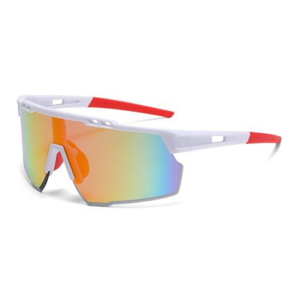 Kính đi xe đạp ngoài trời Kính thể thao chống gió và cát cho nữ Marathon chống văng Tik xe đạp trực tiếp cho nam Kính râm - Khung Trắng lát cam