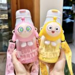 Cốc giữ nhiệt cho trẻ em tiệc trứng cốc 316 ống hút inox cấp thực phẩm cốc đeo lưng học sinh Dễ thương cốc bụng to