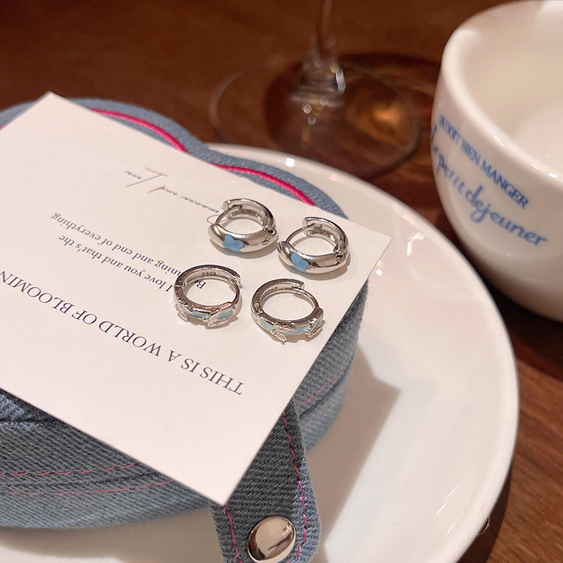 O1CN01LBq7vb2KtjCQCUMx9_2580729615-0-cib Hoa tai nơ màu xanh lam tráng men khí chất dễ phối tươi mới cho nữ Hoa tai nổi tiếng trên mạng đơn giản sang trọng - Ảnh 1