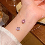 Nước mắt nàng tiên cá Vòng cổ Chỉ Cá kim cương đơn tinh tế nữ 2025 mẫu mới vô hình không phai Mặt dây chuyền Zircon lớn dây chuyền xương đòn