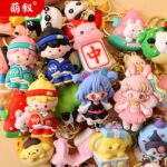 Phim hoạt hình búp bê Epoxy Móc Khóa Mặt dây chuyền túi đồ trang sức móc chìa khóa mặt dây chuyền quà tặng sáng tạo gian hàng nhỏ