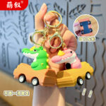 Con cá sấu nguyên bản, móc khóa xe hơi, mặt dây chuyền nhỏ, búp bê cá sấu, quầy hàng nhỏ Bán Buôn Đồ trang trí nhỏ