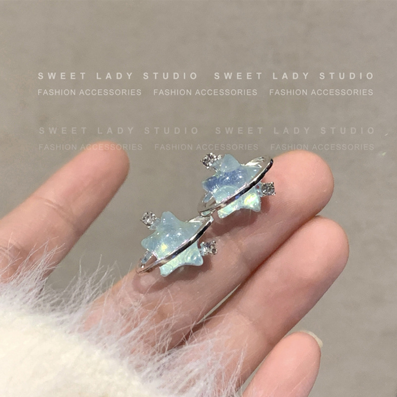 O1CN01N2kZav2Ktj8kvyK45_2580729615-0-cib Bông Tai Ngôi Sao khí chất siêu tiên nữ kim bạc S925 tai ngôi sao năm cánh màu gradient cảm giác sang trọng nhỏ cao cấp - Ảnh 1