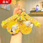 Móc khóa hoạt hình dễ thương dễ thương tết trung thu Thỏ móc chìa khóa trang trí mặt dây chuyền bánh trung thu Thỏ ngọc bán buôn quà tặng nhỏ