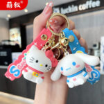 Móc khóa dễ thương dễ thương Sanrio Space Series Móc Chìa Khóa Ô Tô Mặt dây chuyền túi đi học đồ trang sức treo quà tặng bán buôn