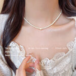 Baroque cổ điển đơn giản vòng cổ ngọc trai nữ sang trọng nhẹ nhàng yêu thích cao cấp yêu thích Mặt dây chuyền xương đòn bán buôn Vòng cổ