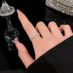 Nhẫn Zircon ngôi sao thích hợp sang trọng sành điệu Instagram nữ Hàn Quốc mẫu mới mở có thể điều chỉnh Nhẫn ngón trỏ bán buôn