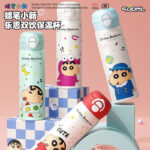 Cốc giữ nhiệt Crayon Shin-chan, bình bên trong Inox 316, cốc nước ống hút uống đôi đặc biệt cho học sinh giá trị cao đi học